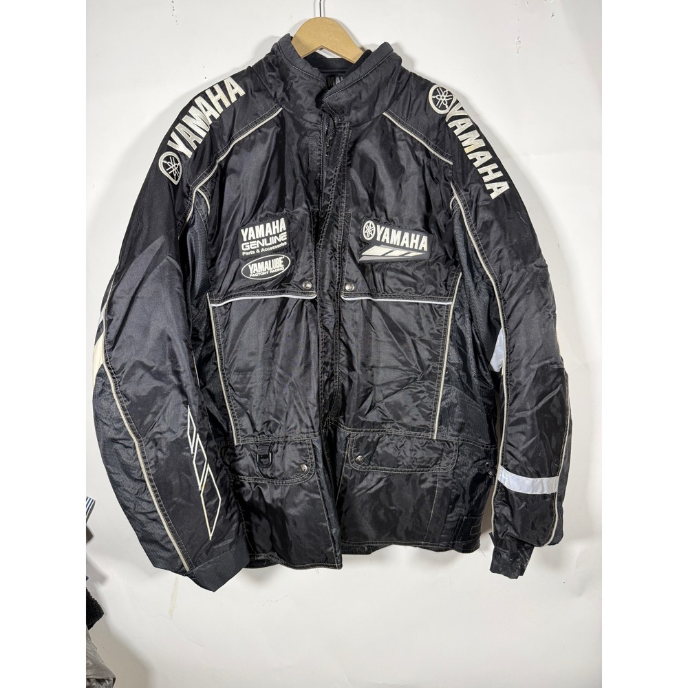Yamaha Genuine Parts Accessories Racing Jacket Mens Black White Motorbike L